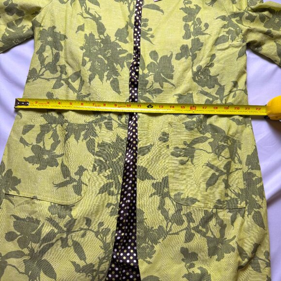 BURU x Jaimie Dewberry | Size M | Green Linen Floral Walking Coat | NWT ($398) - Picture 9 of 12